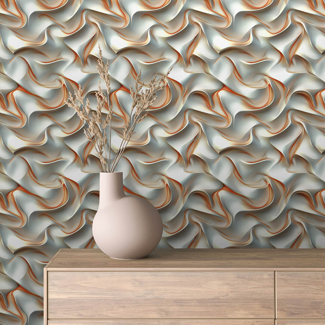 Papier Peint 3D Ondulations Design Luxueux et Moderne