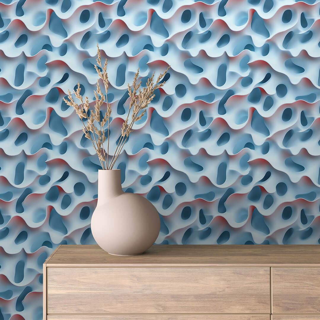 Papier Peint 3D Ondulations Design Luxueux et Moderne