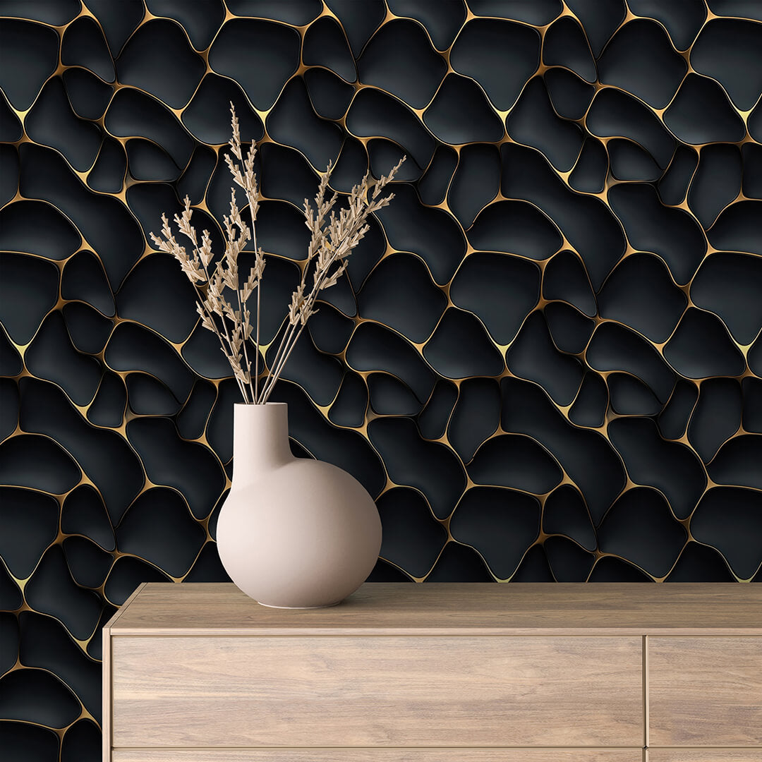 Papier Peint 3D Ondulations Design Luxueux et Moderne