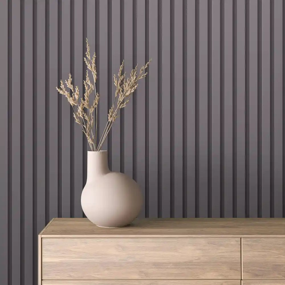 Papier Peint Lattes de Bois Naturel Effet Mur 3D Moderne