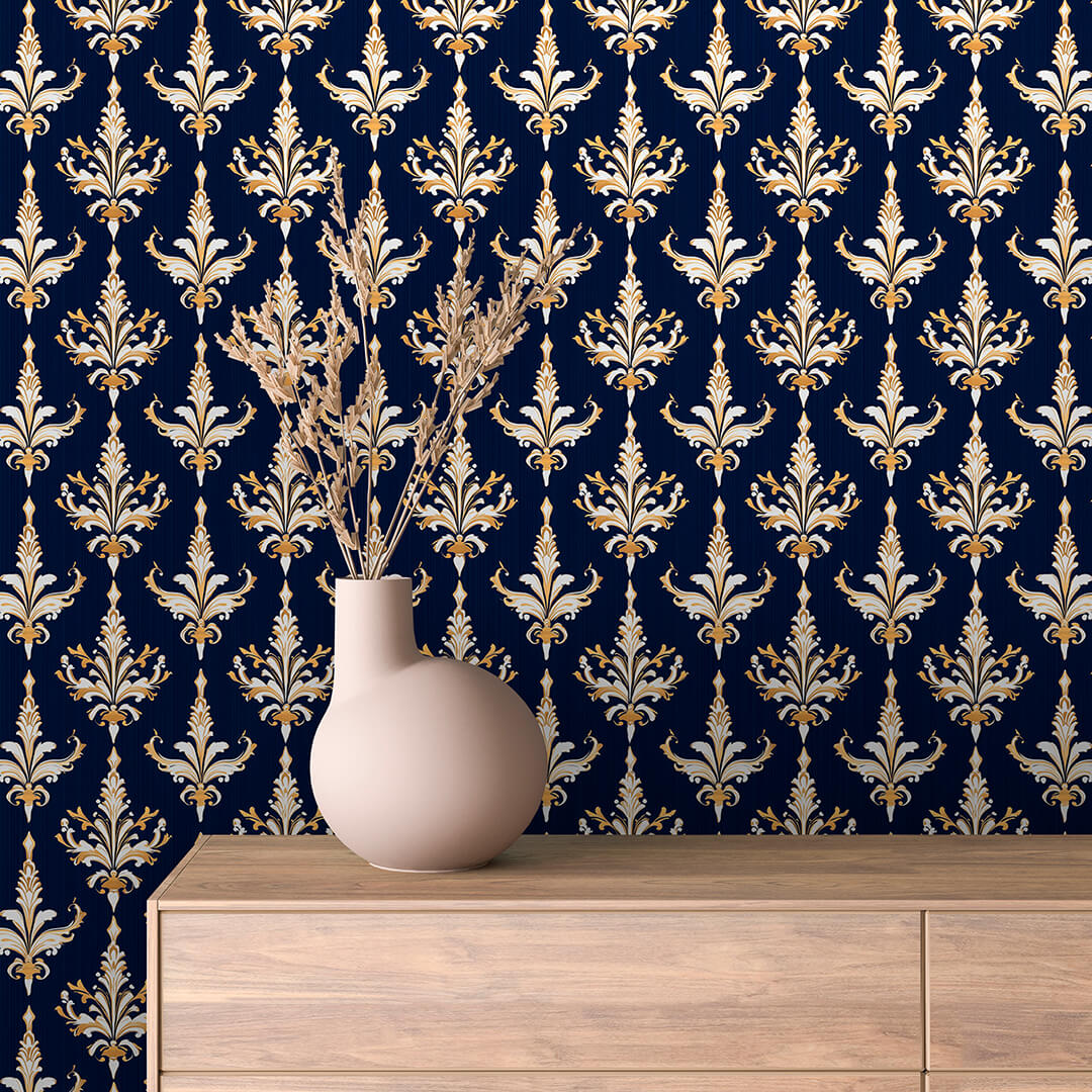 Papier Peint Baroque Motif Classique Royal