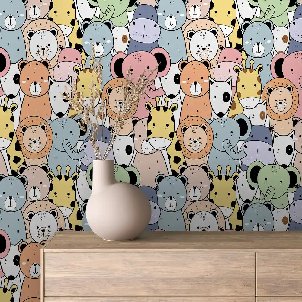Papier Peint Enfant Univers Espace Motifs Ludiques et Colorés