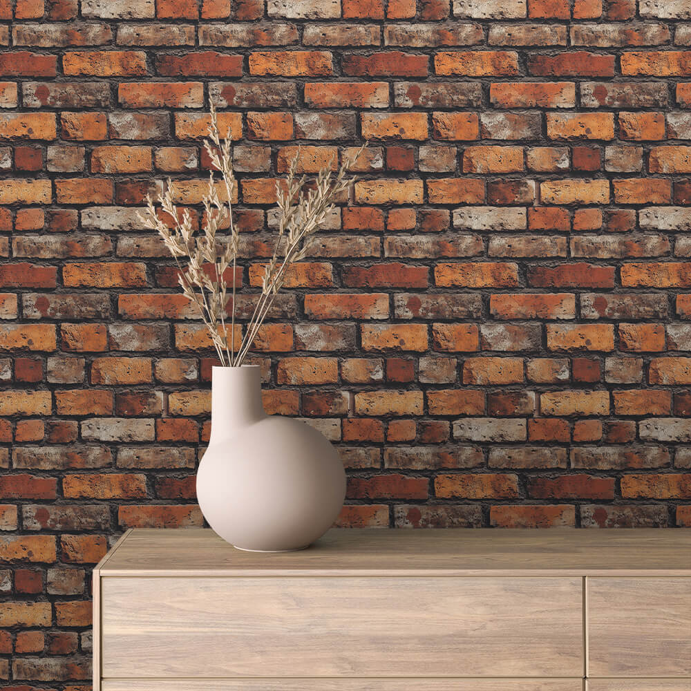 Papier Peint Effet Brique Style Industriel Moderne