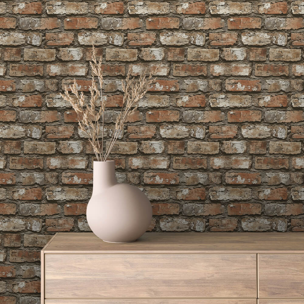 Papier Peint Effet Brique Style Industriel Moderne