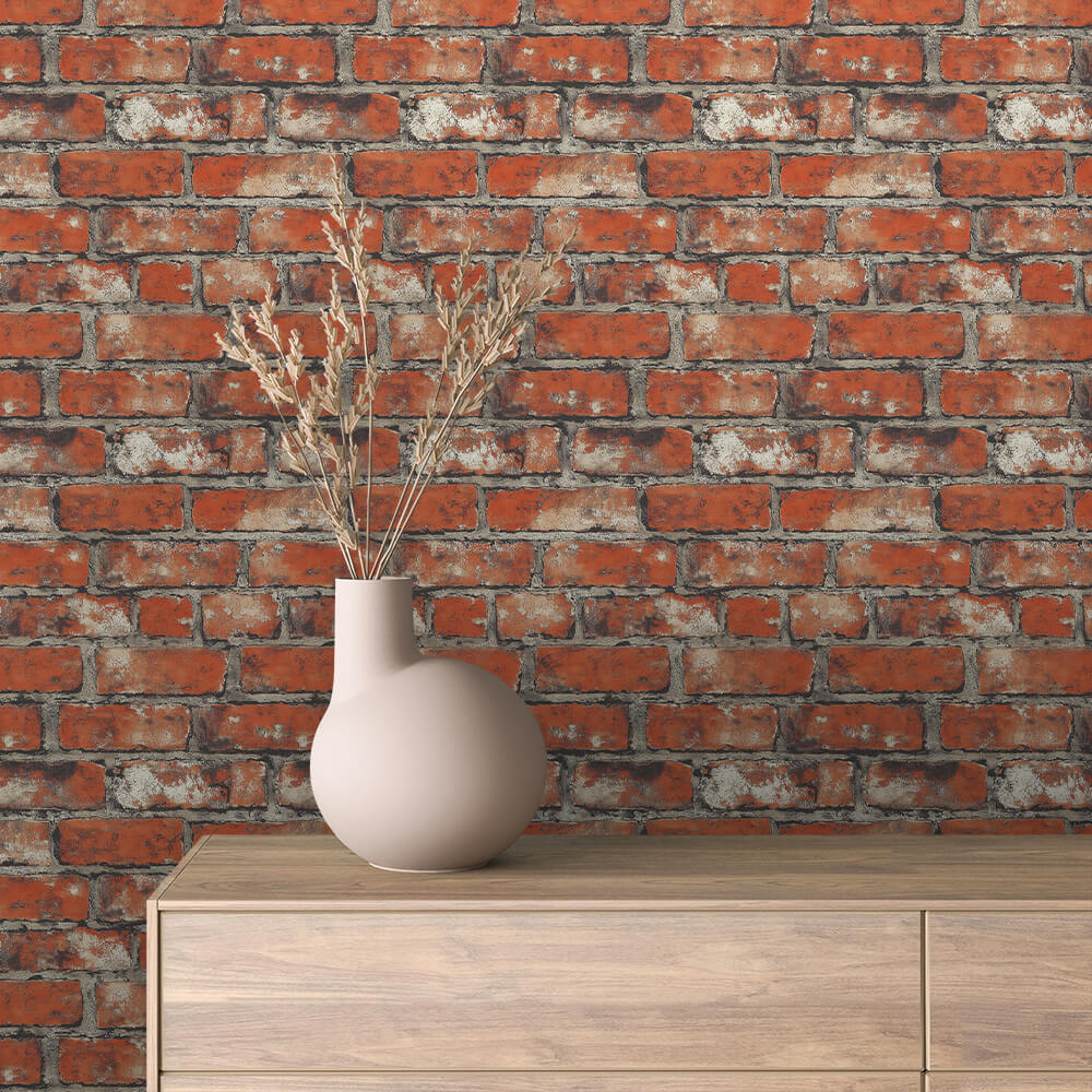 Papier Peint Effet Brique Style Industriel Moderne