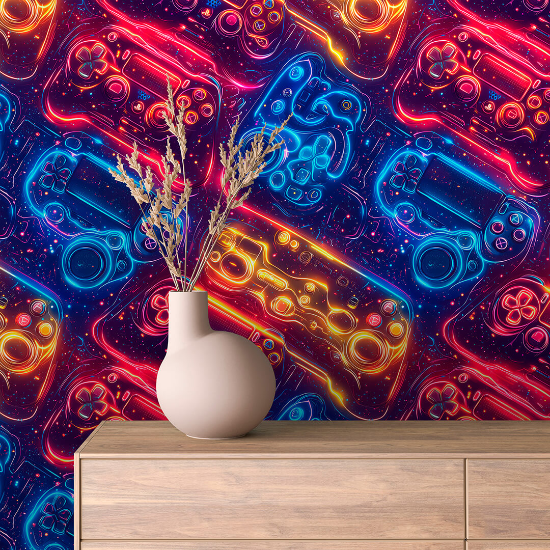 Papier Peint Artistique Style Street Art Multicolore