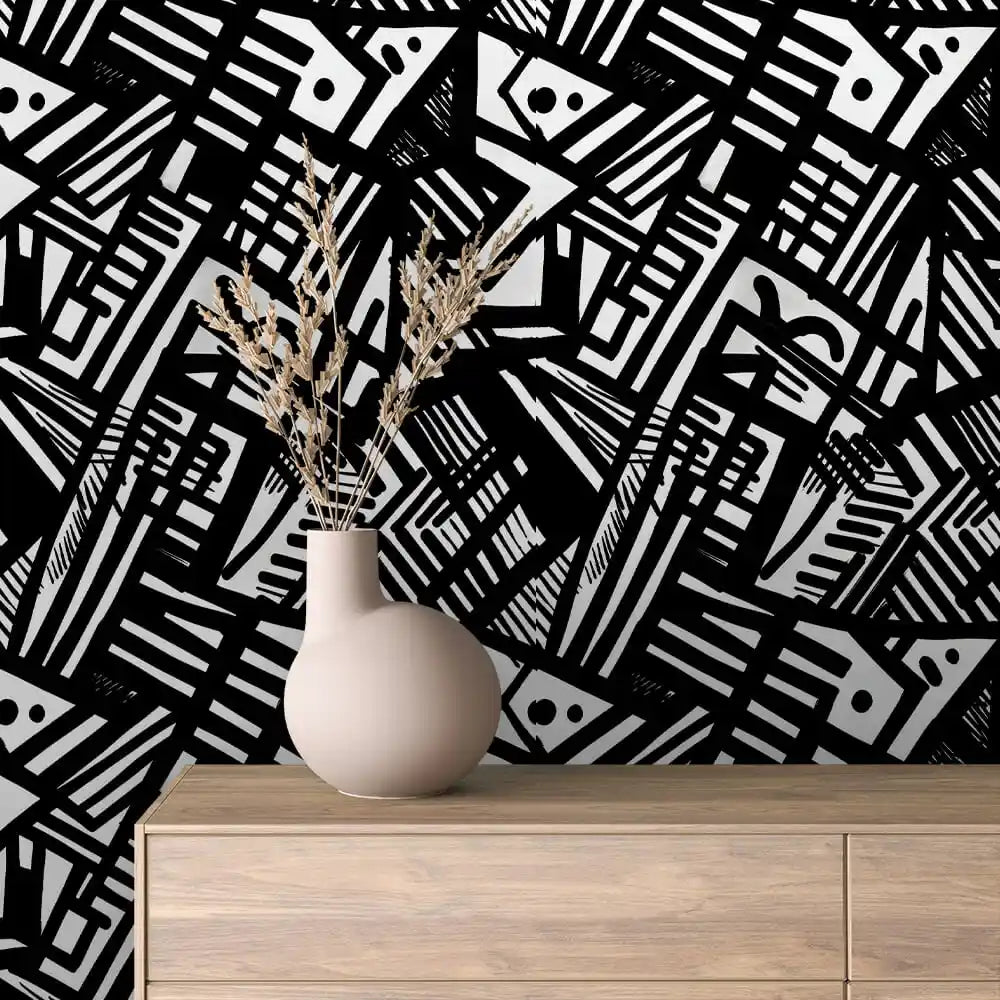 Papier Peint Graphique Design Abstrait Moderne