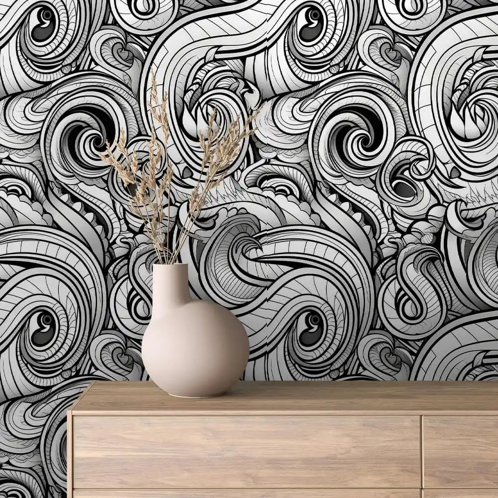 Papier Peint Graphique Design Abstrait Moderne