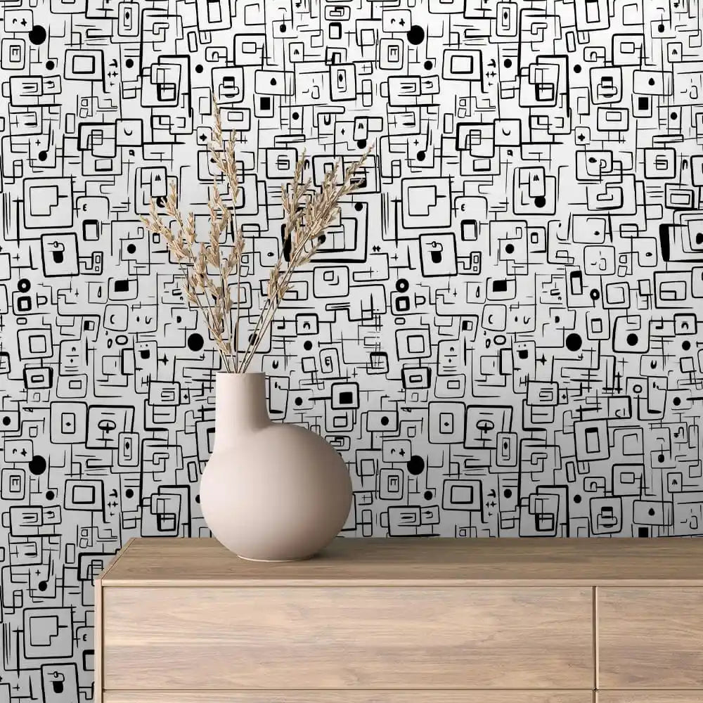 Papier Peint Graphique Design Abstrait Moderne