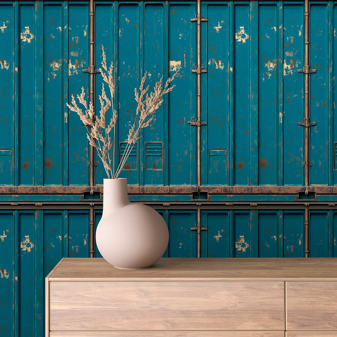 Papier Peint Effet Métal Industriel – Style Loft Vintage