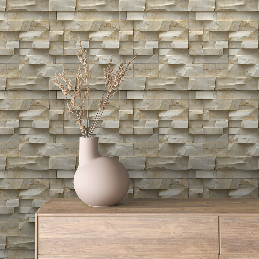 Papier Peint Effet Stone Naturelle Style Industriel Élégant
