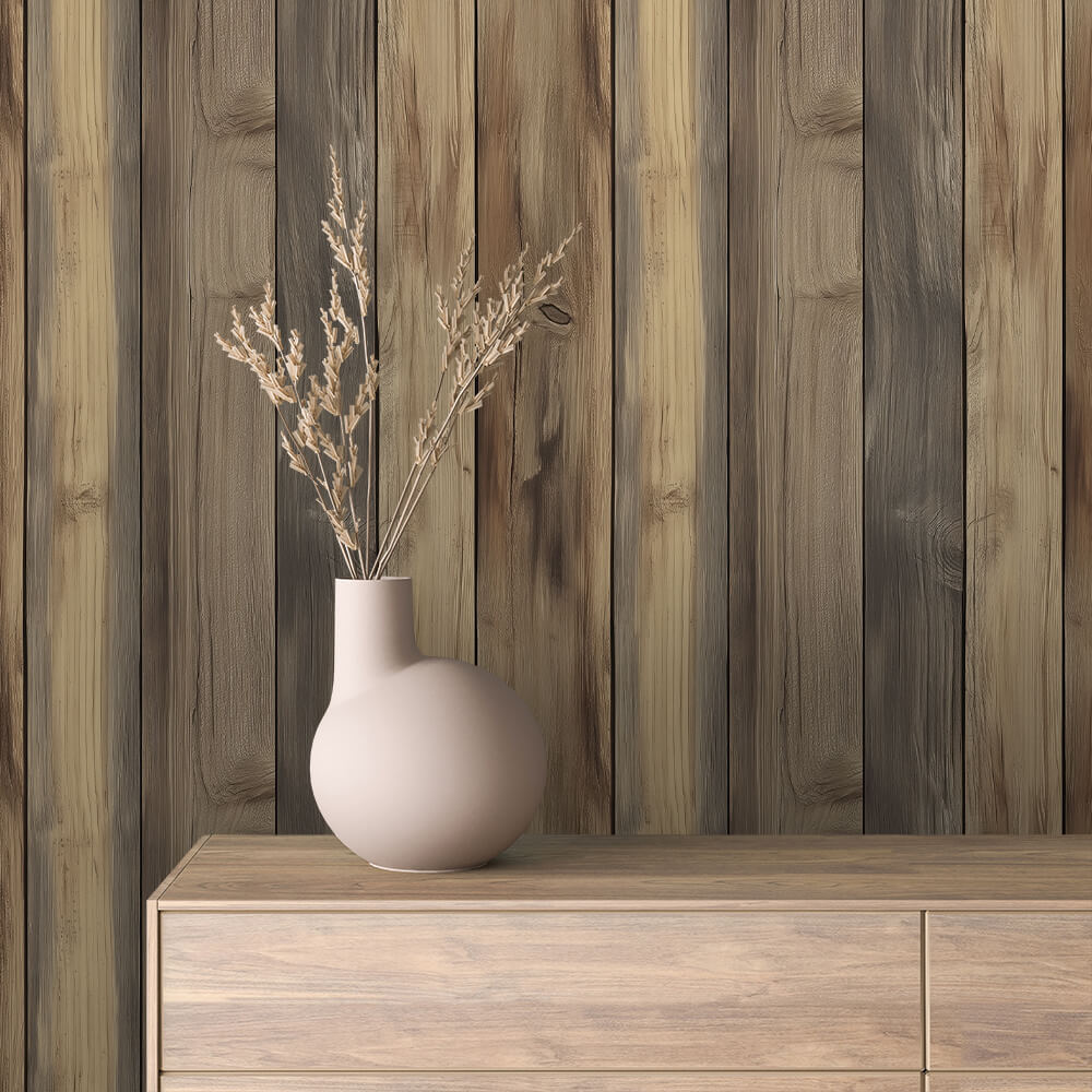 Papier Peint Effet Bois Vieilli Style Rustique Moderne
