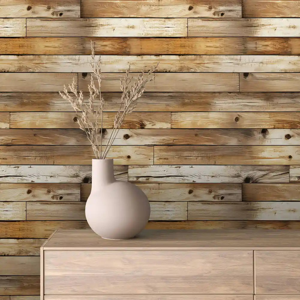 Papier Peint Effet Bois Rustique Style Naturel Chaleureux