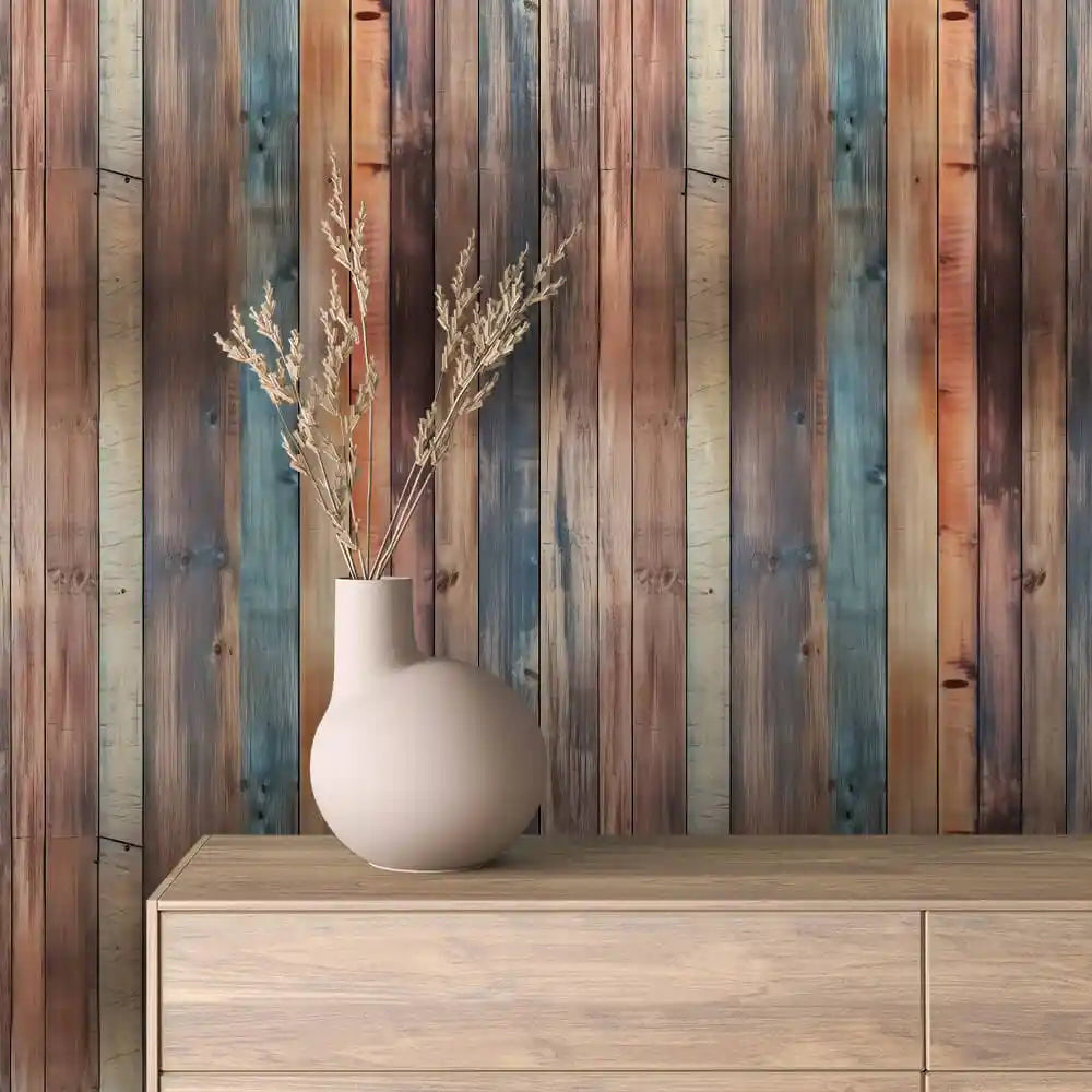 Papier Peint Effet Bois Rustique Style Naturel Chaleureux