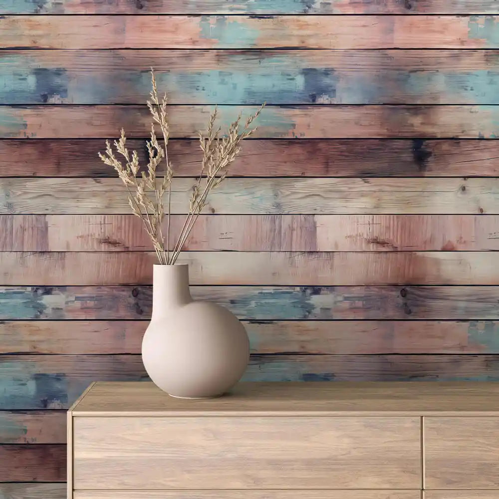 Papier Peint Effet Bois Rustique Style Naturel Chaleureux