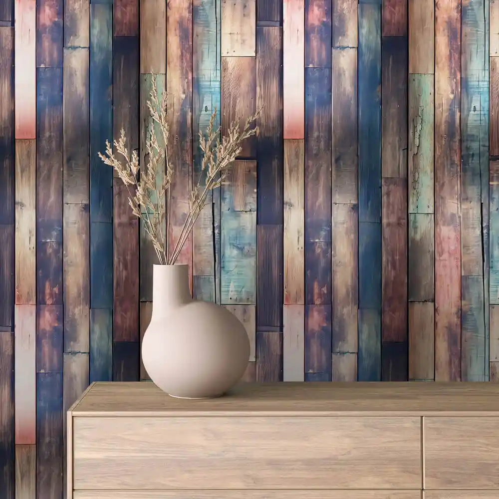 Papier Peint Effet Bois Rustique Style Naturel Chaleureux