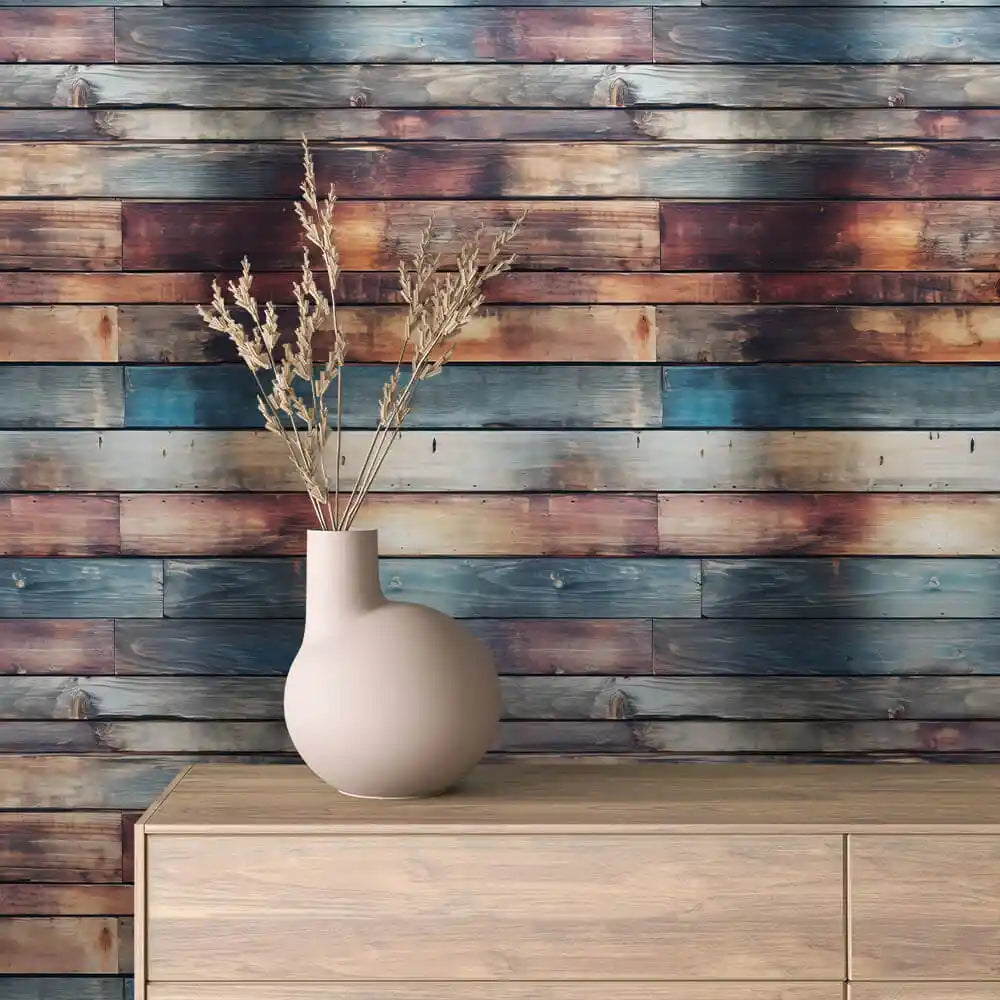 Papier Peint Effet Bois Rustique Style Naturel Chaleureux