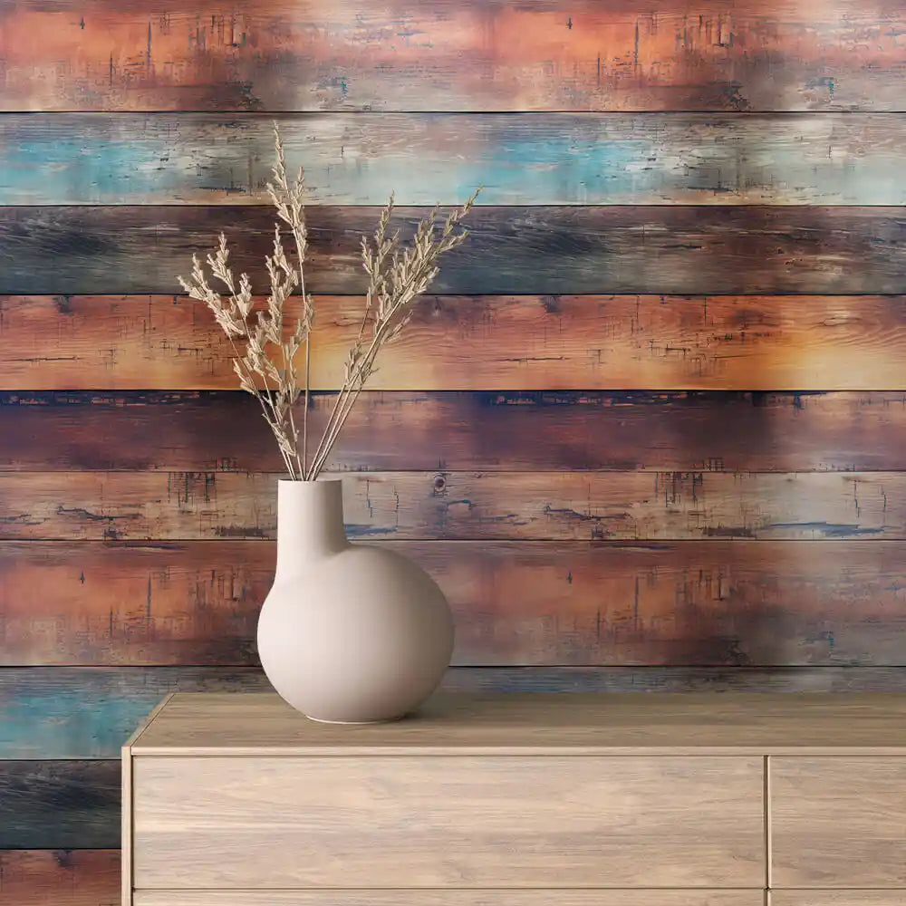 Papier Peint Effet Bois Rustique Style Naturel Chaleureux