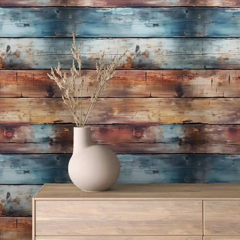 Papier Peint Effet Bois Rustique Style Naturel Chaleureux