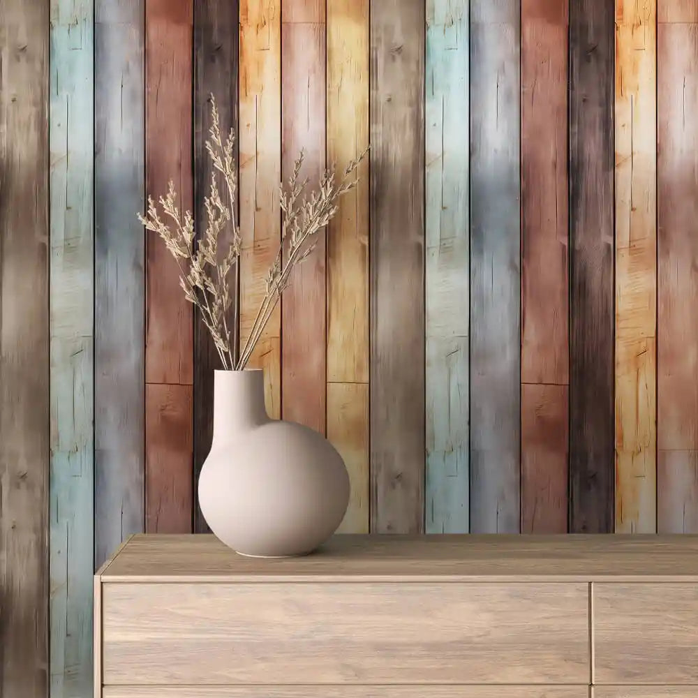 Papier Peint Effet Bois Rustique Style Naturel Chaleureux