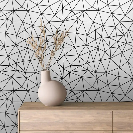 Papier Peint Géométrique Bordeaux Design Moderne & Chic