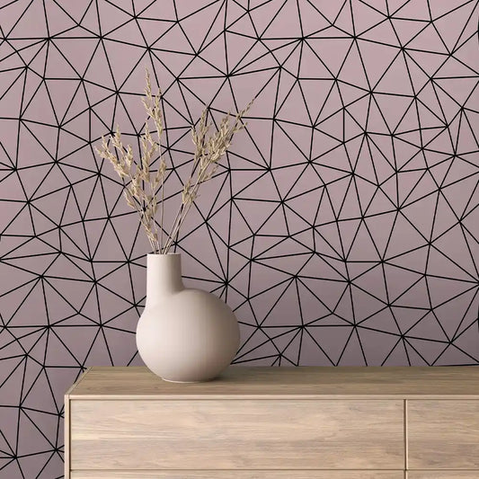 Papier Peint Géométrique Bordeaux Design Moderne & Chic