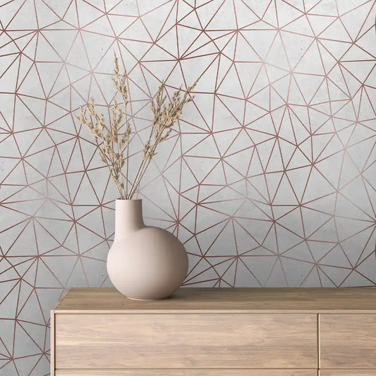 Papier Peint Géométrique Bordeaux Design Moderne & Chic
