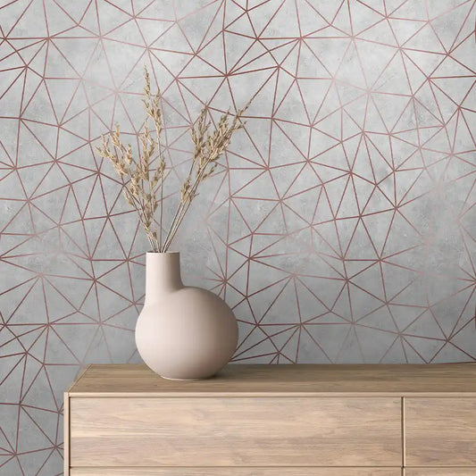 Papier Peint Géométrique Bordeaux Design Moderne & Chic