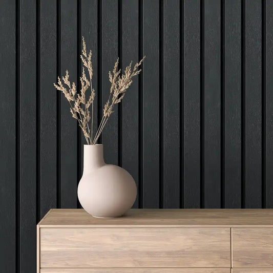 Papier Peint Lattes de Bois Naturel Effet Mur 3D Moderne