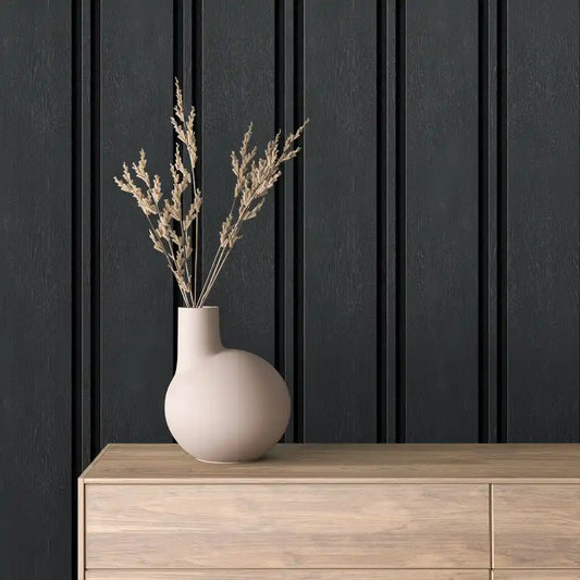 Papier Peint Lattes de Bois Naturel Effet Mur 3D Moderne