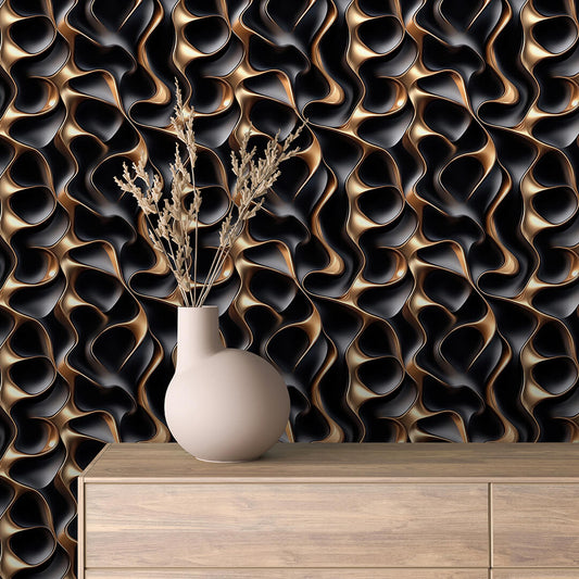Papier Peint 3D Ondulations Design Luxueux et Moderne