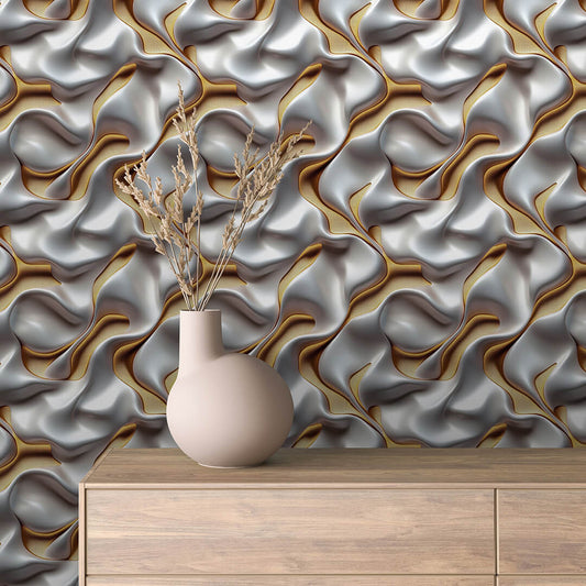 Papier Peint 3D Ondulations Design Luxueux et Moderne