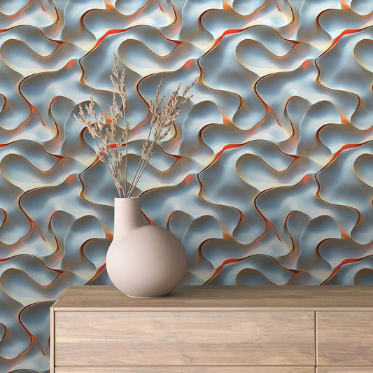 Papier Peint 3D Ondulations Design Luxueux et Moderne