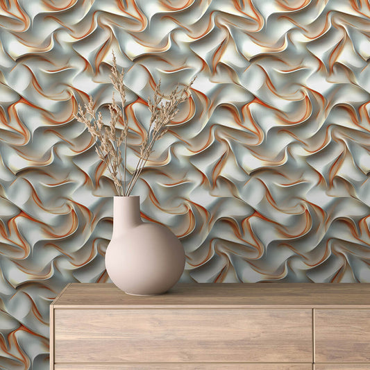 Papier Peint 3D Ondulations Design Luxueux et Moderne