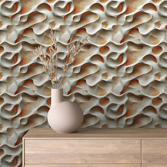 Papier Peint 3D Ondulations Design Luxueux et Moderne