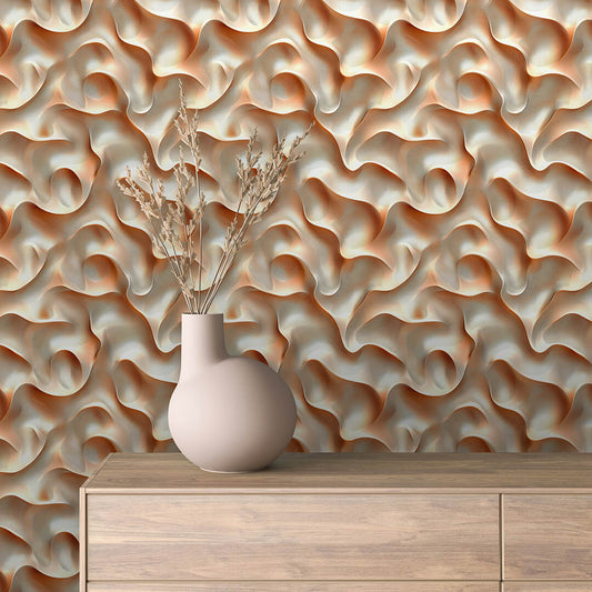 Papier Peint 3D Ondulations Design Luxueux et Moderne
