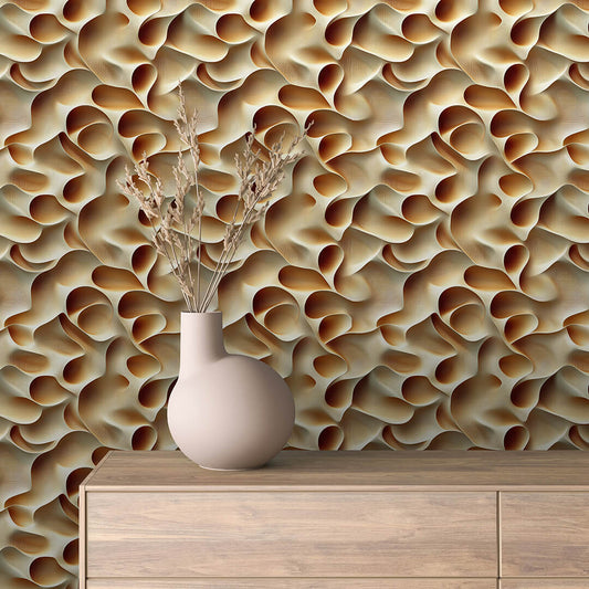 Papier Peint 3D Ondulations Design Luxueux et Moderne
