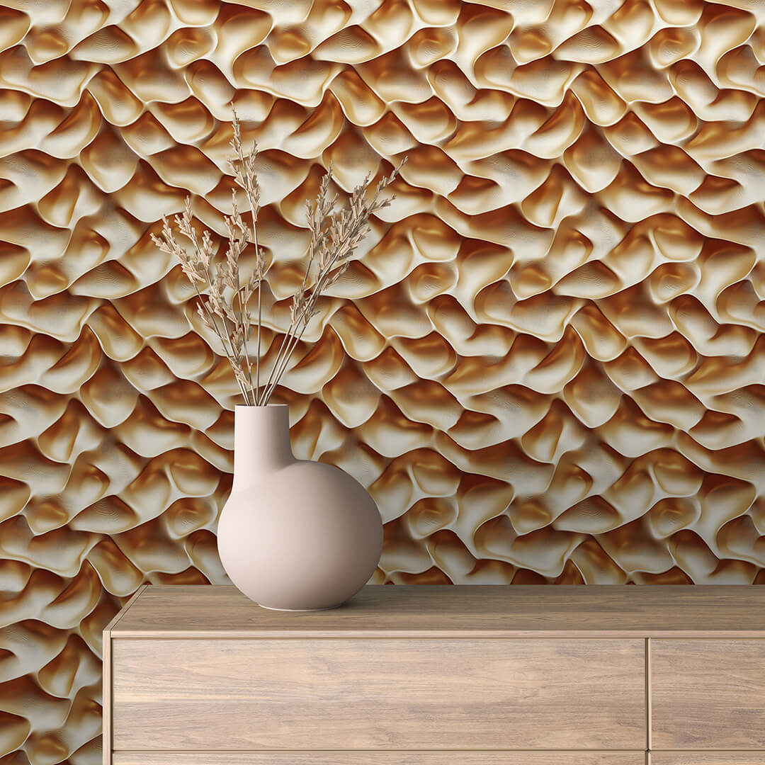 Papier Peint 3D Ondulations Design Luxueux et Moderne
