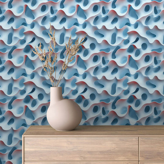 Papier Peint 3D Ondulations Design Luxueux et Moderne
