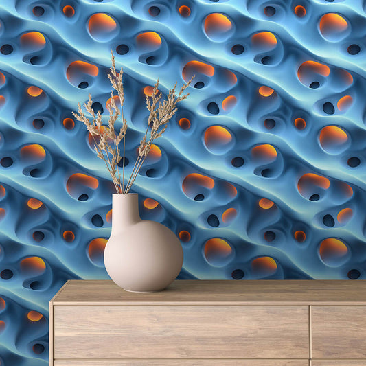Papier Peint 3D Ondulations Design Luxueux et Moderne
