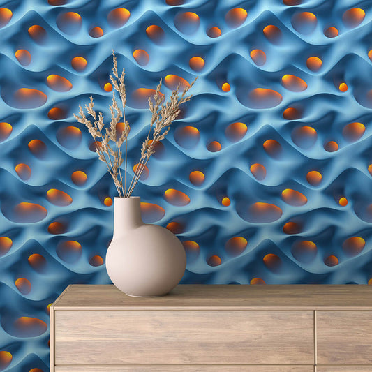 Papier Peint 3D Ondulations Design Luxueux et Moderne