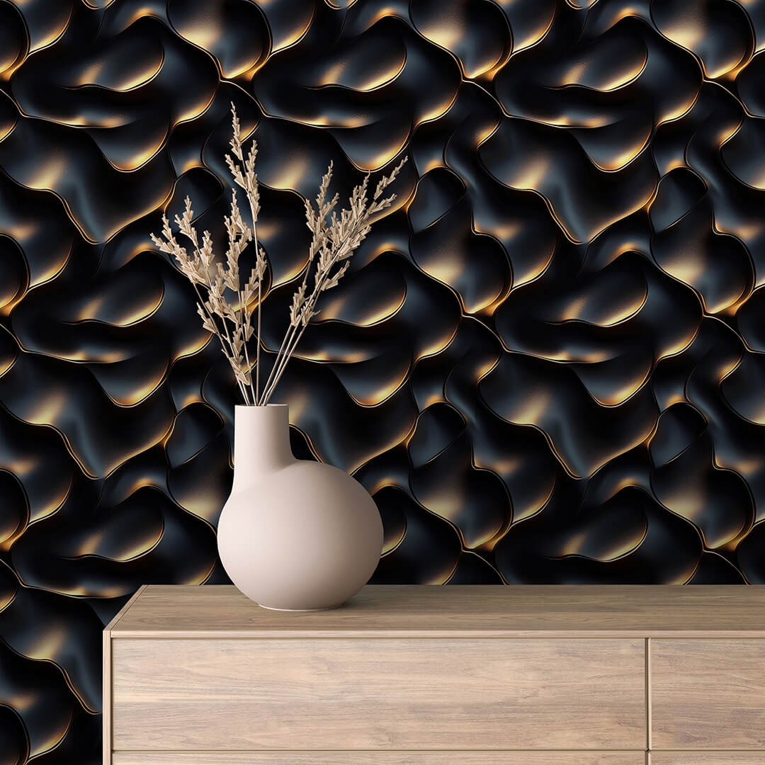 Papier Peint 3D Ondulations Design Luxueux et Moderne