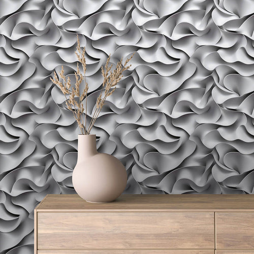 Papier Peint 3D Ondulations Design Luxueux et Moderne