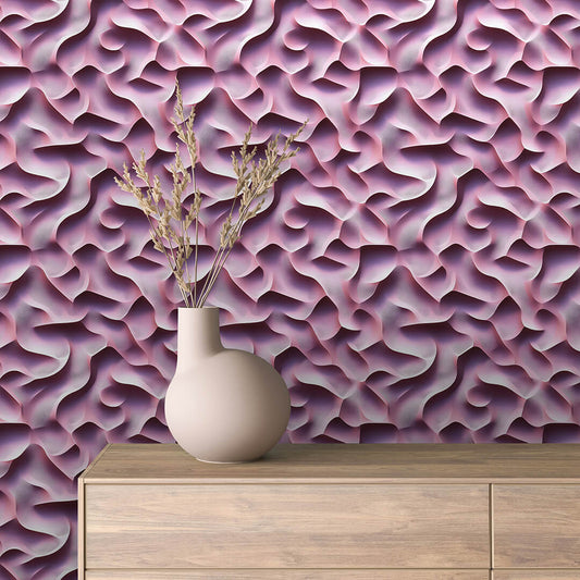 Papier Peint 3D Ondulations Design Luxueux et Moderne