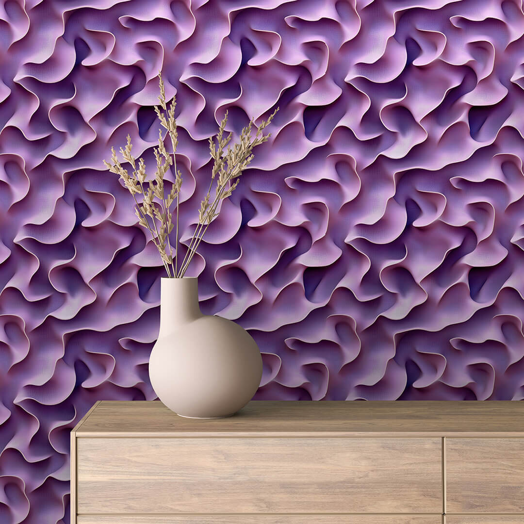 Papier Peint 3D Ondulations Design Luxueux et Moderne