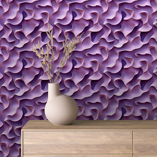 Papier Peint 3D Ondulations Design Luxueux et Moderne