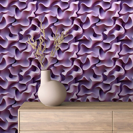 Papier Peint 3D Ondulations Design Luxueux et Moderne