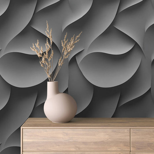 Papier Peint 3D Ondulations Design Luxueux et Moderne
