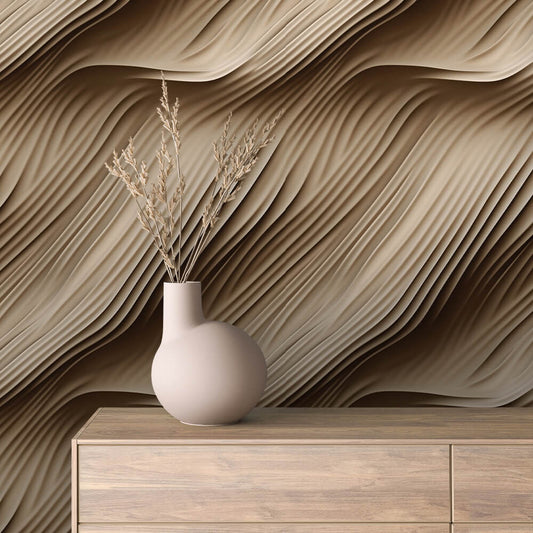 Papier Peint 3D Ondulations Design Luxueux et Moderne