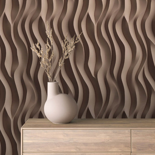 Papier Peint 3D Ondulations Design Luxueux et Moderne